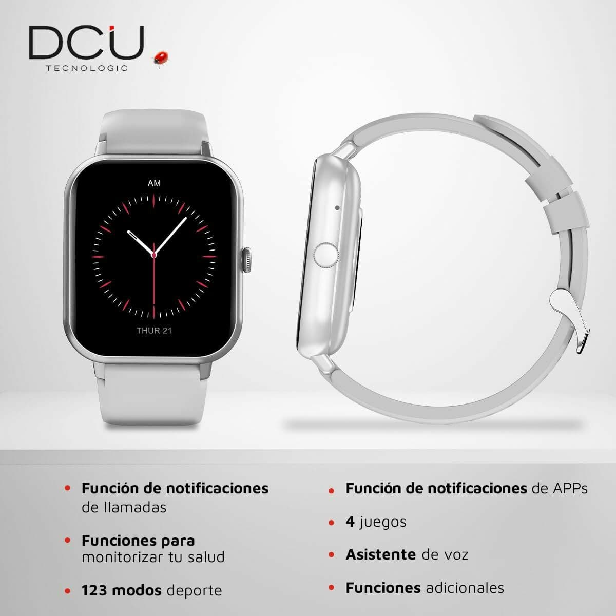 Smartwatch DCU CURVED GLASS PRO 1,83" Grau - Thumbnail 4