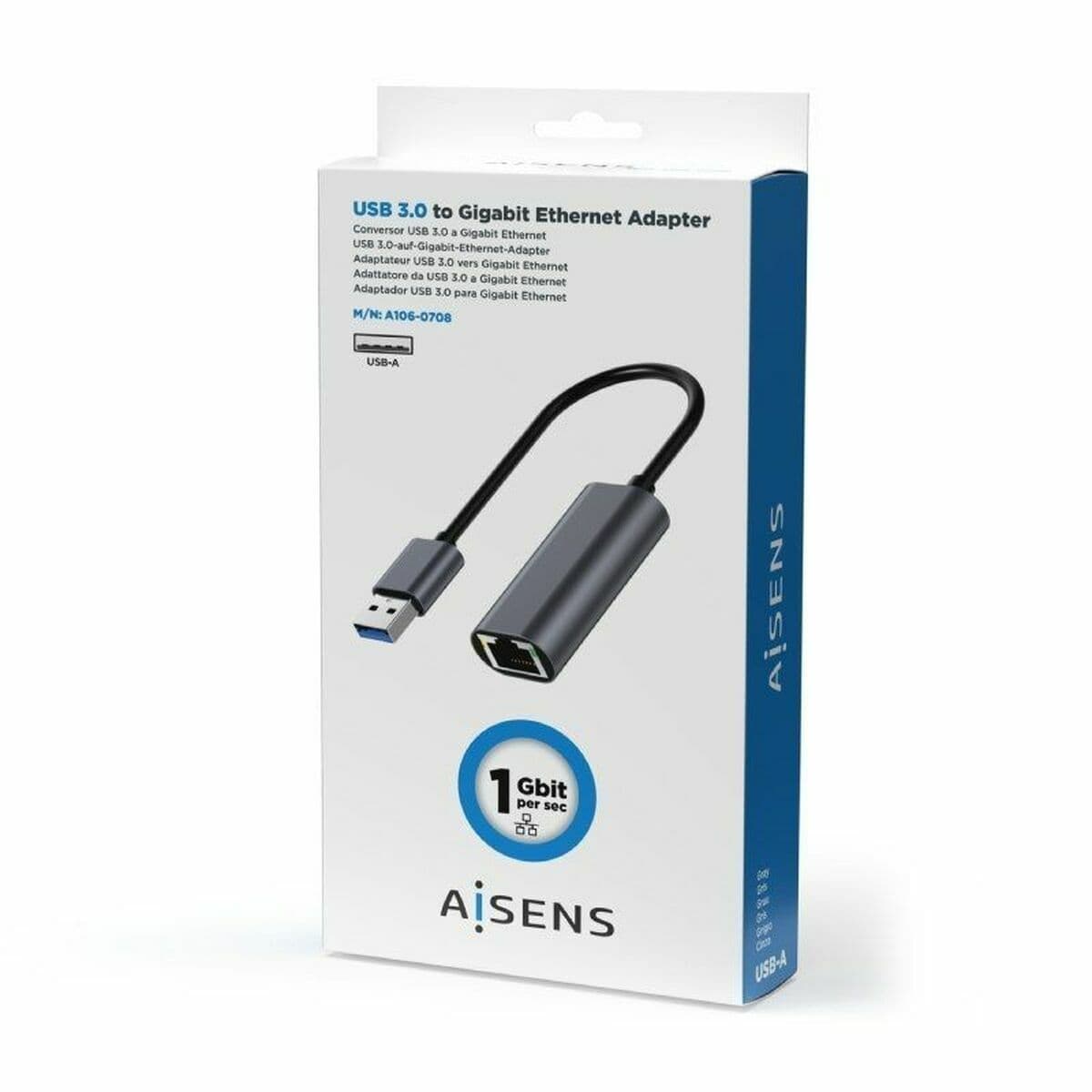USB-zu-Ethernet-Adapter Aisens A106-0708 Grau - Thumbnail 3
