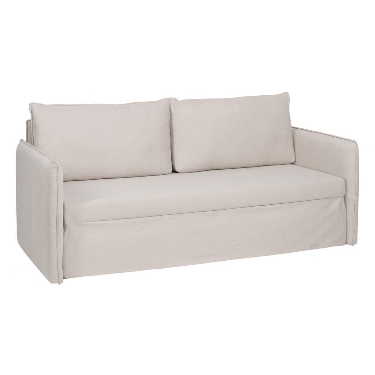 Sofa Beige Polyester Leinen 210 x 93 x 95 cm — Bild 1
