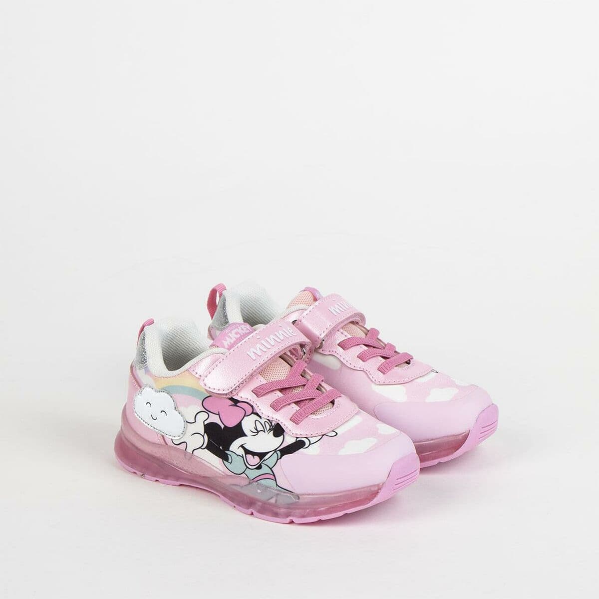 Turnschuhe mit LED Minnie Mouse Rosa - Thumbnail 5