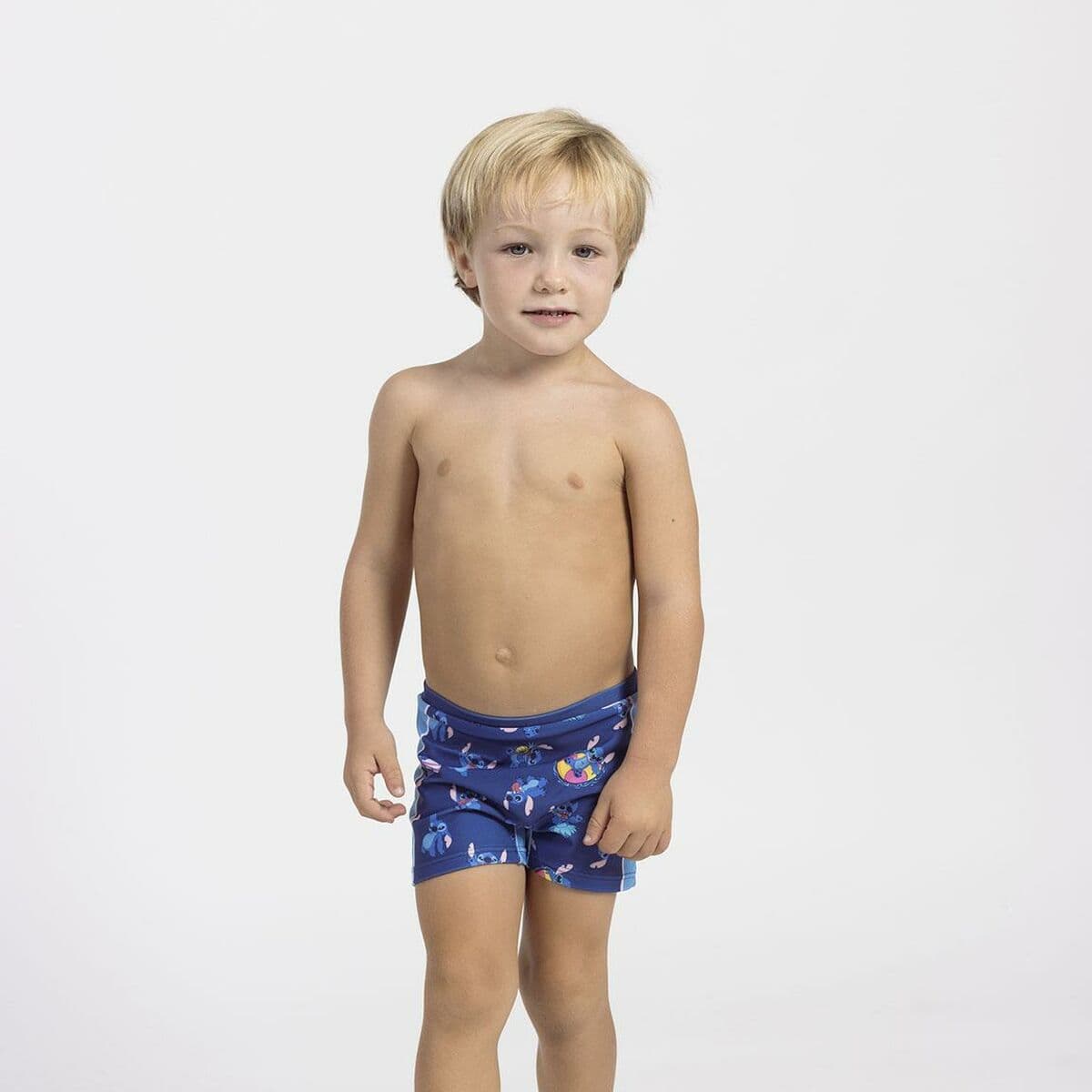 Jungen-Badeshorts Stitch Dunkelblau - Thumbnail 3