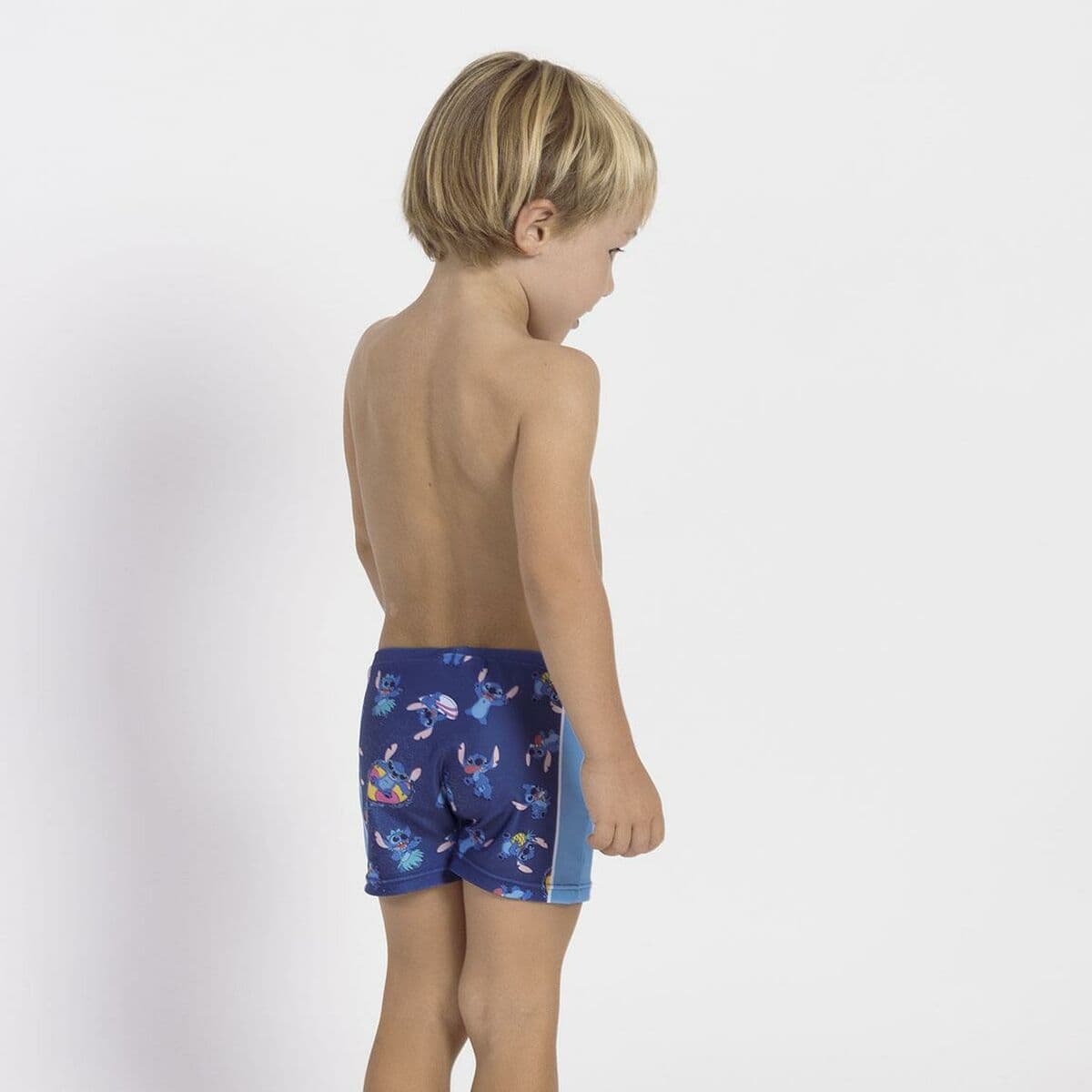 Jungen-Badeshorts Stitch Dunkelblau - Thumbnail 4