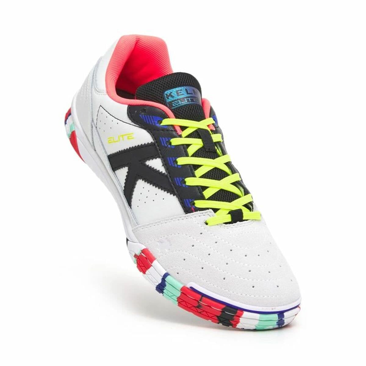 Hallenfußballschuhe für Erwachsene Kelme Elite Weiß Schwarz - Thumbnail 2