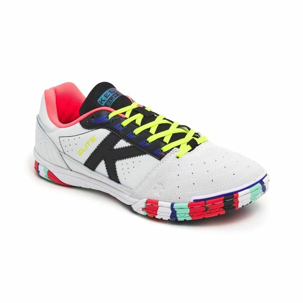 Hallenfußballschuhe für Erwachsene Kelme Elite Weiß Schwarz - Thumbnail 4