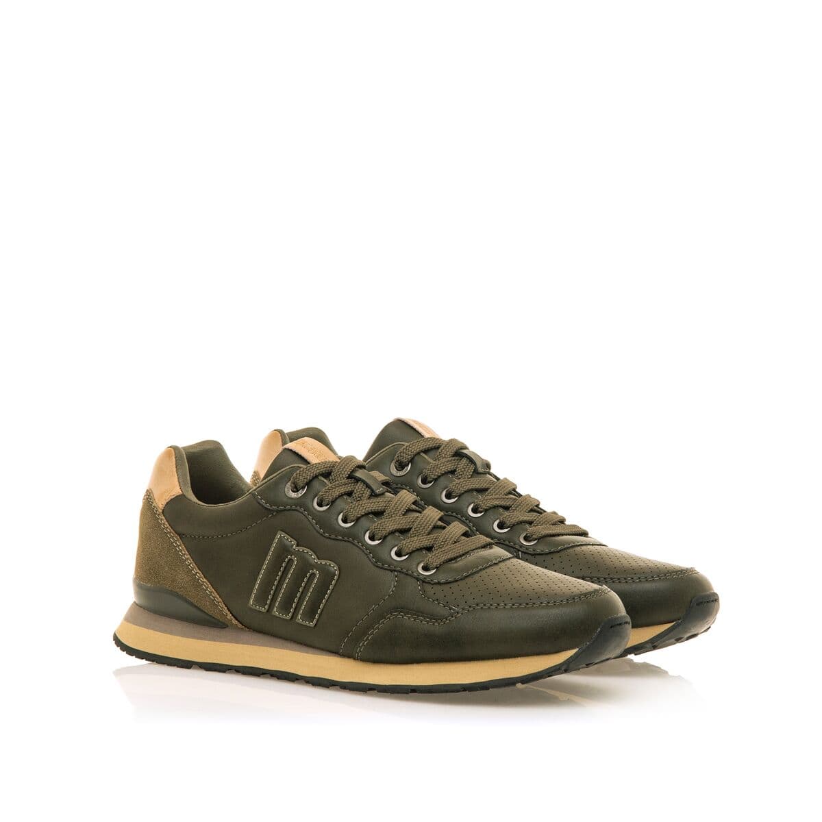 Herren Sneaker Mustang Flore Kakhy Bussi Kakhy 84755 C56225 grün - Thumbnail 2