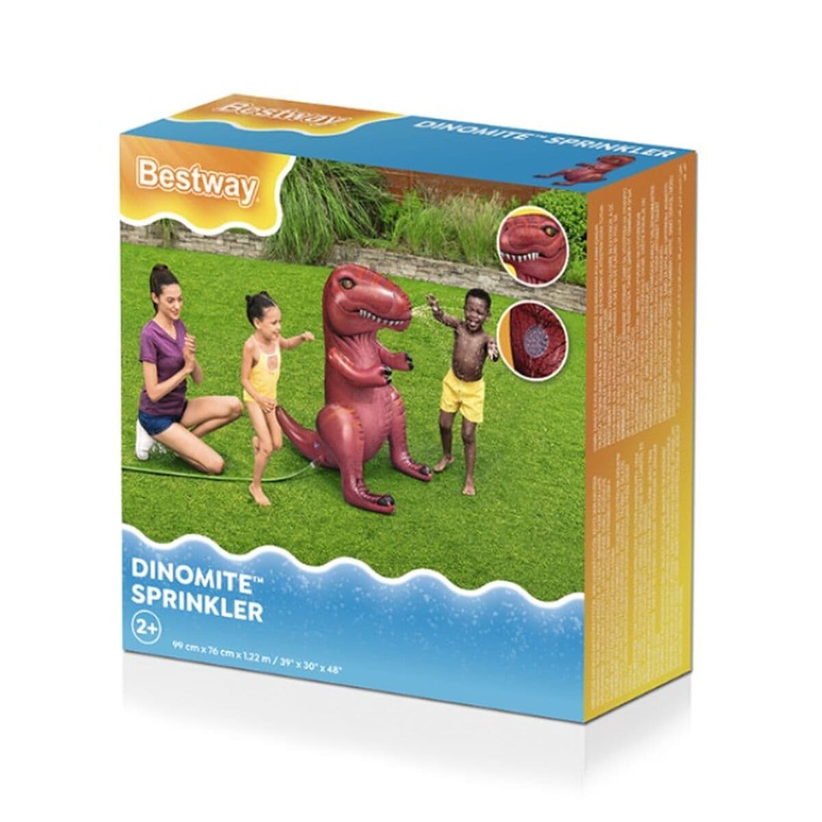 Bestway Sprinkler Aufblasbarer Dinosaurier 99x76x122 cm +3 Jahre Garten 52294 - Thumbnail 4