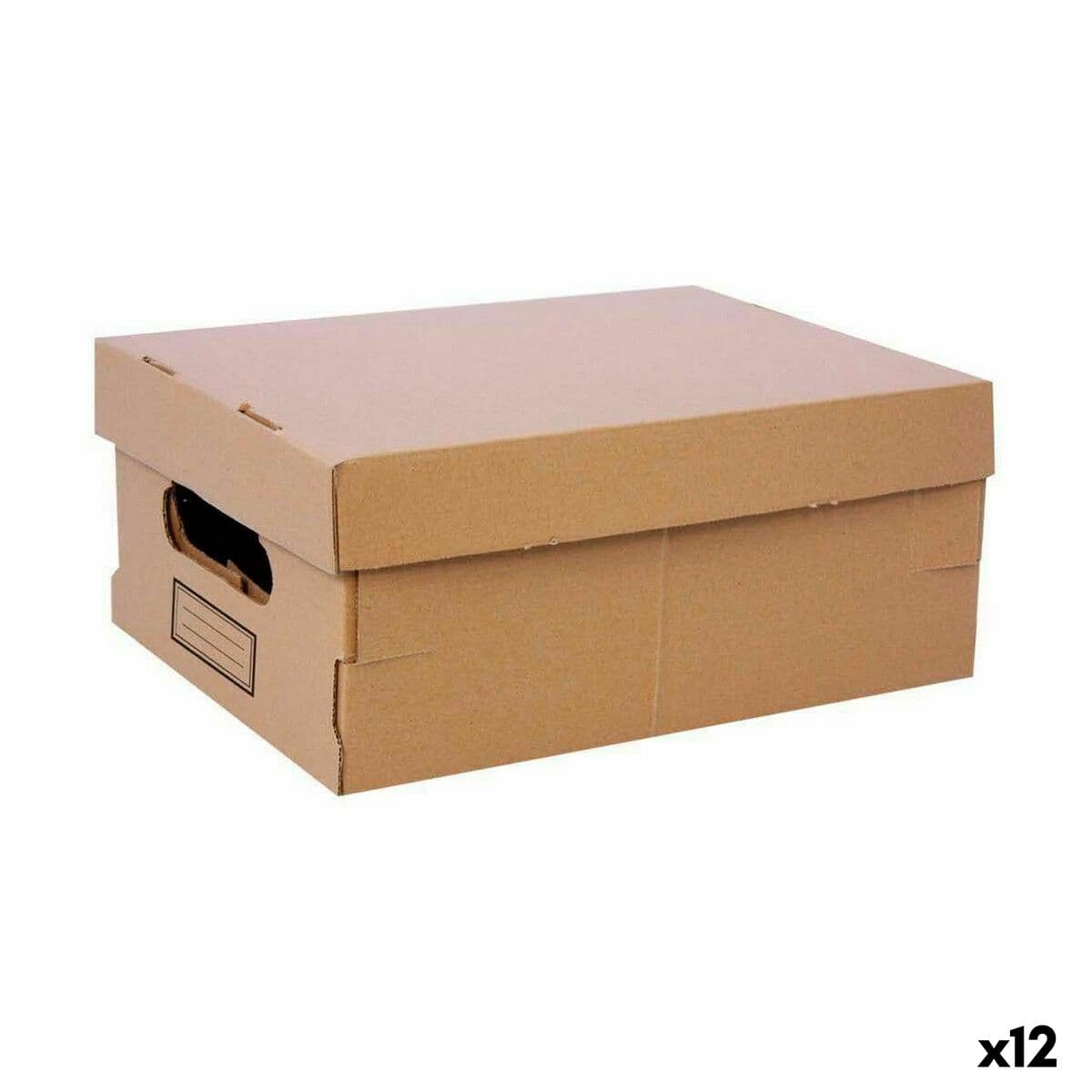 Aufbewahrungsbox mit Deckel Confortime Pappe 30 x 22,5 x 12,5 cm (12 Stück) — Bild 1