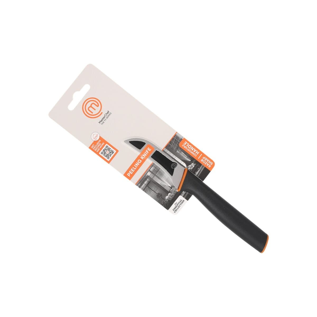 Schälmesser MasterChef Schwarz Silberfarben Edelstahl 7,5 cm (12 Stück) - Thumbnail 2