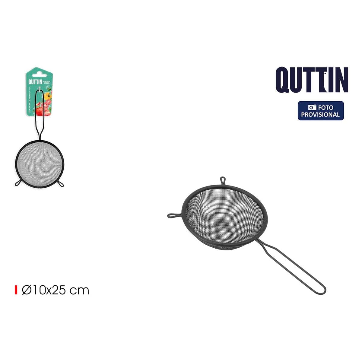 Sieb Quttin Schwarz Metall Ø 10 cm (24 Stück) - Thumbnail 2