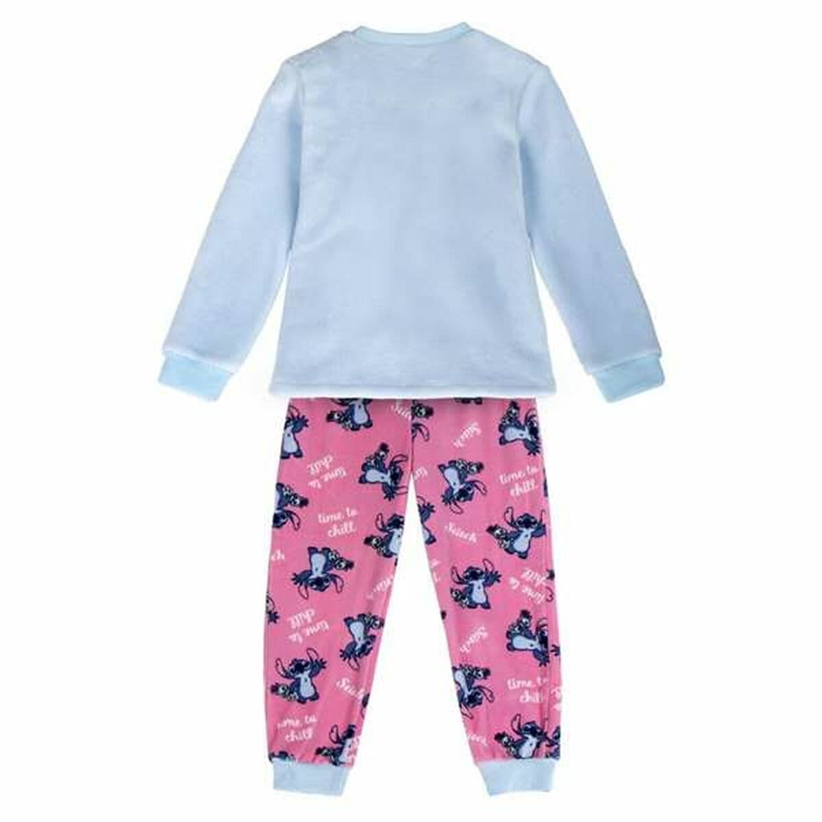 Schlafanzug Für Kinder Stitch Hellblau - Thumbnail 2