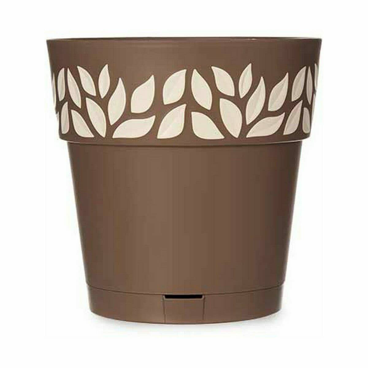 Selbstbewässernder Blumentopf Stefanplast Cloe Braun Kunststoff 25 x 25 x 25 cm (6 Stück) - Thumbnail 3