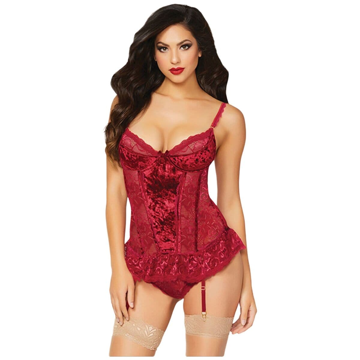Corset Body Seven Til Midnight Burgunderrot (12) — Bild 1