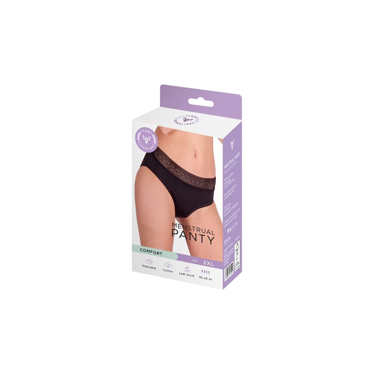 Menstruationsslip Femme Republique Schwarz — Bild 1