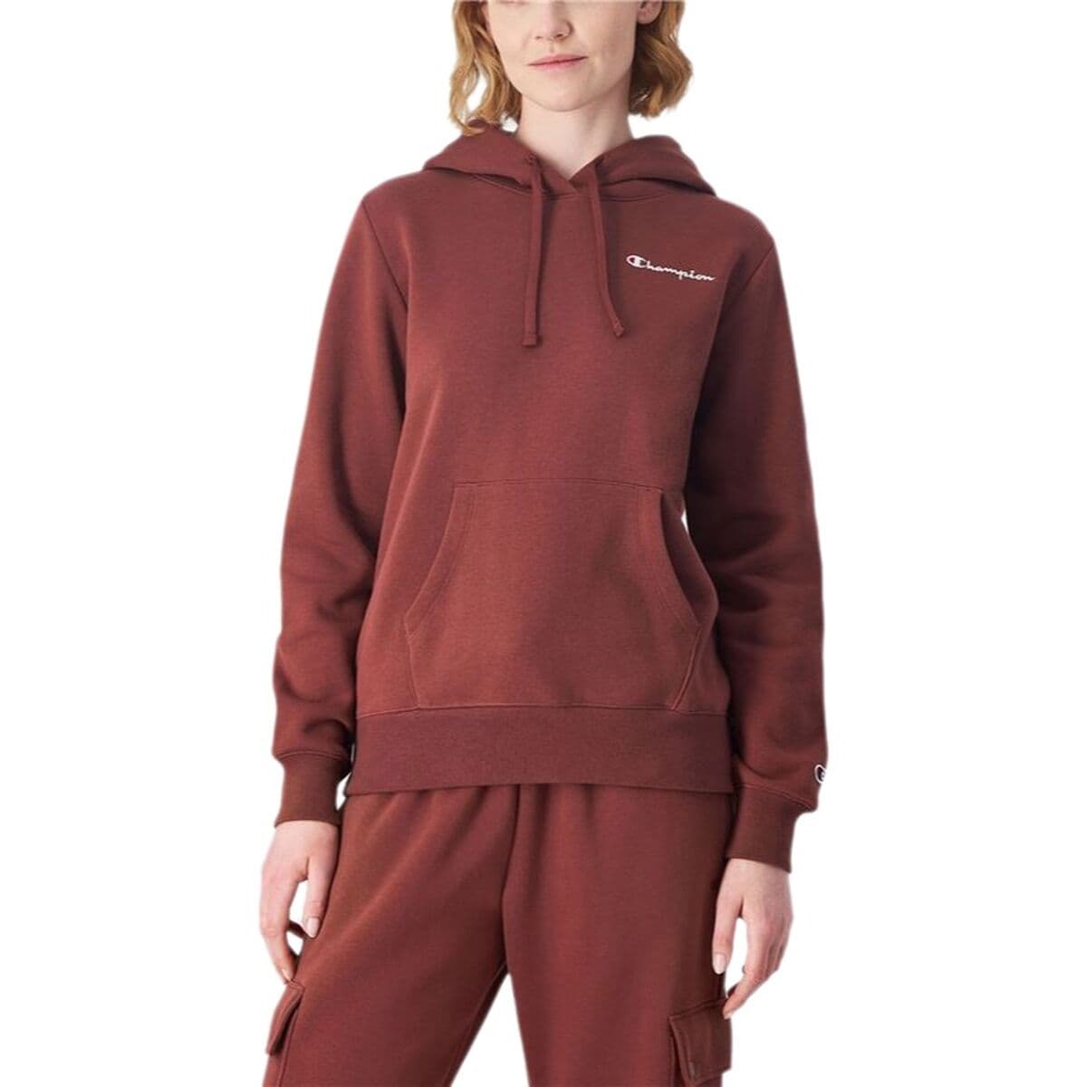 Damen Sweater mit Kapuze Champion Braun — Bild 1