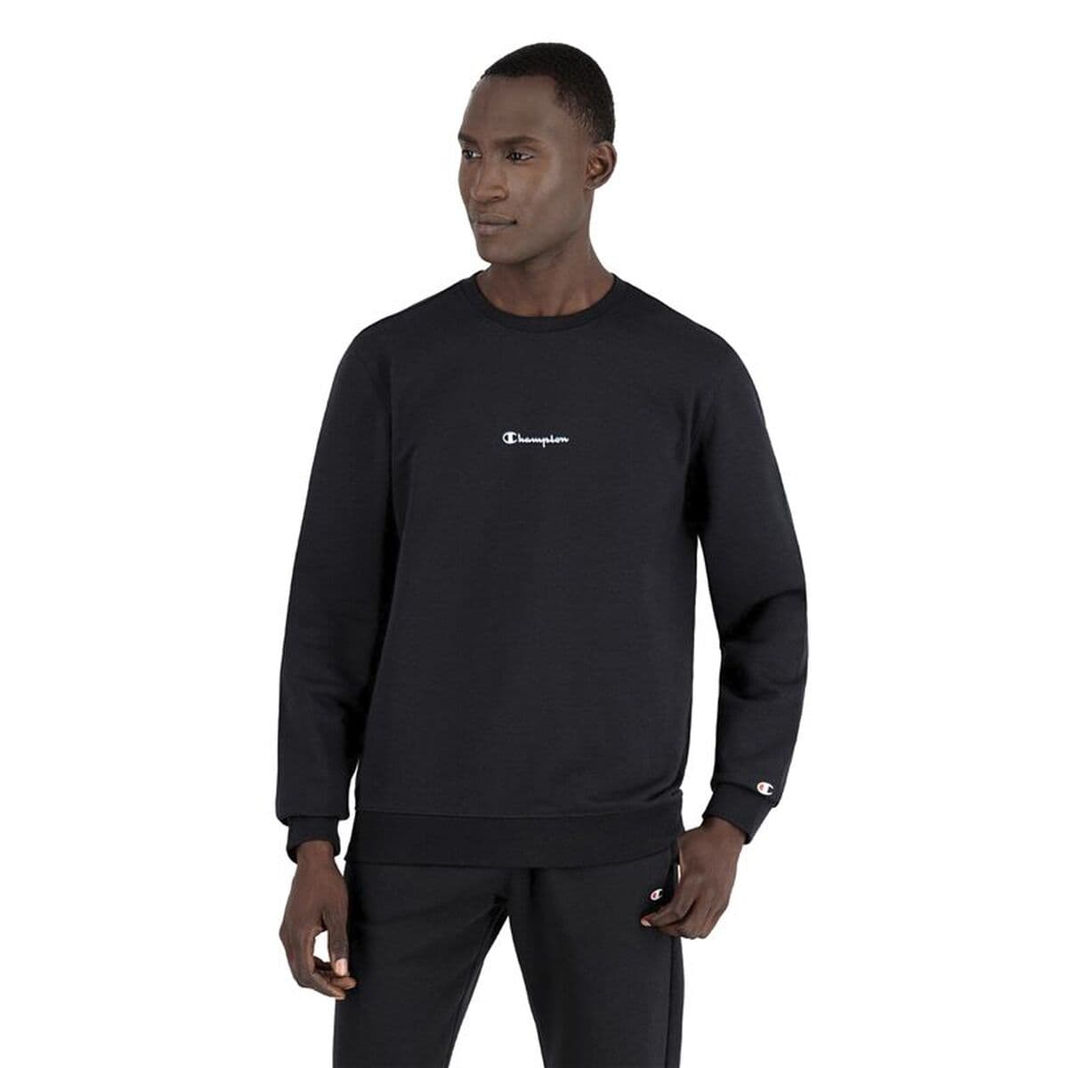 Herren Sweater ohne Kapuze Champion Basket Graphic M Schwarz - Thumbnail 3
