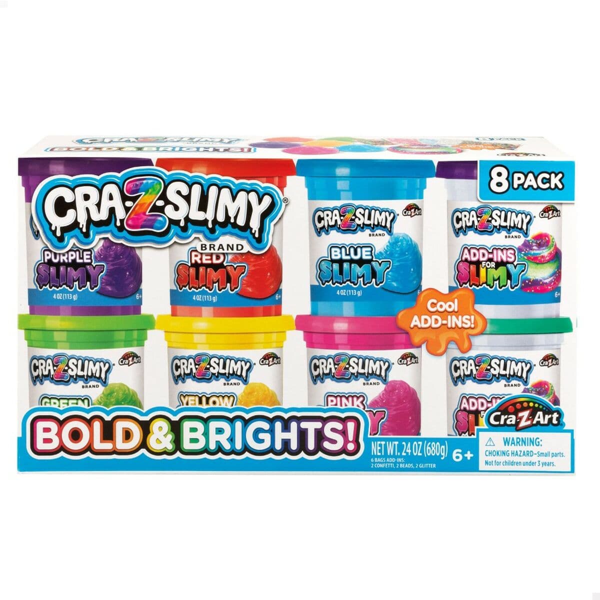 Knetspiel Cra-Z-Art Bold&Brights (6 Stück) Slime - Thumbnail 2