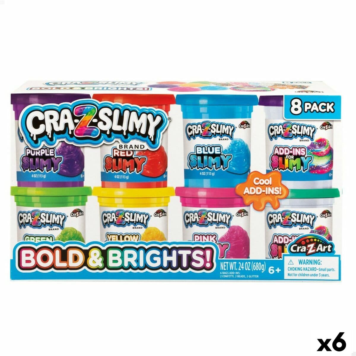 Knetspiel Cra-Z-Art Bold&Brights (6 Stück) Slime — Bild 1