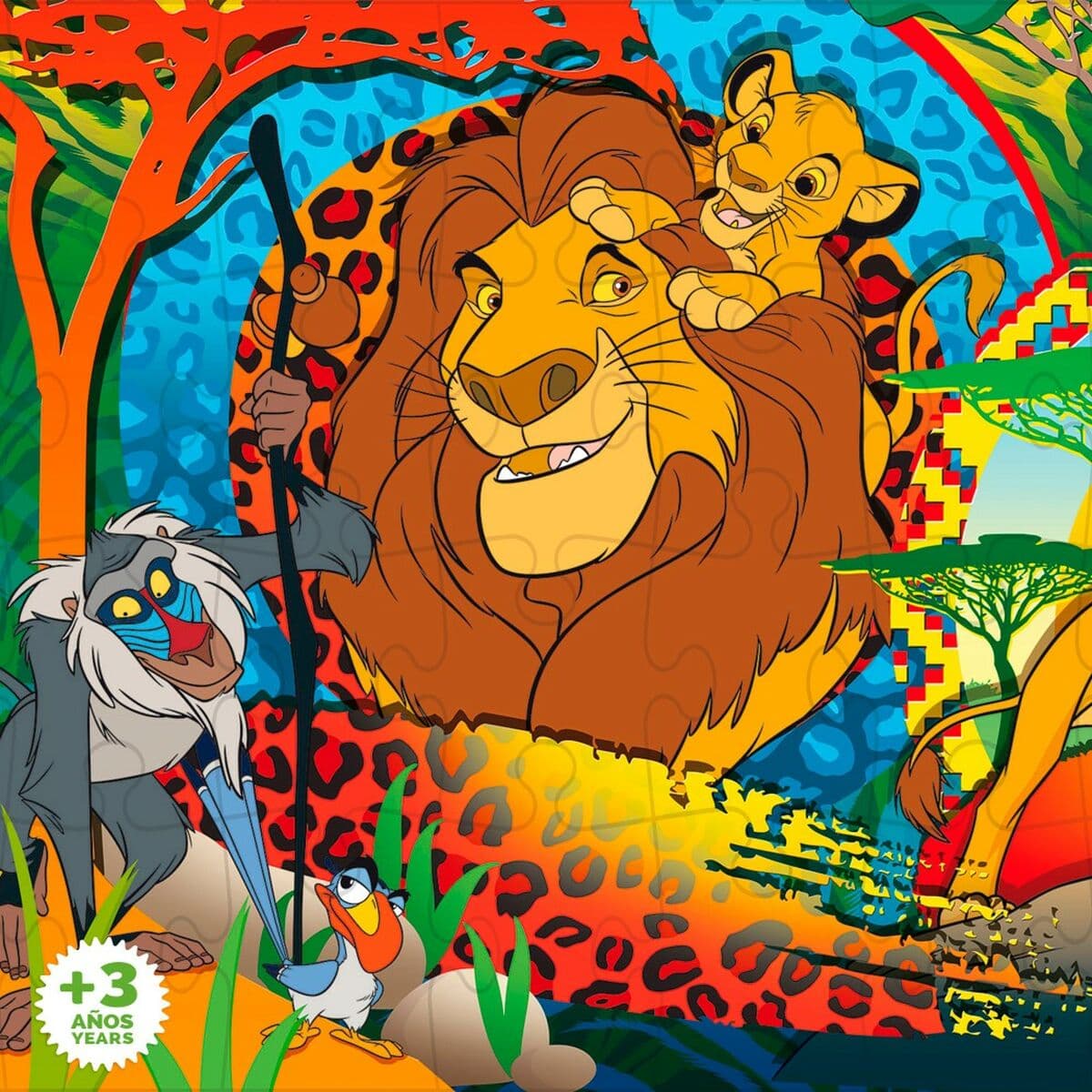 Kinderpuzzle The Lion King Beidseitig 24 Stücke 70 x 1,5 x 50 cm (12 Stück) - Thumbnail 5