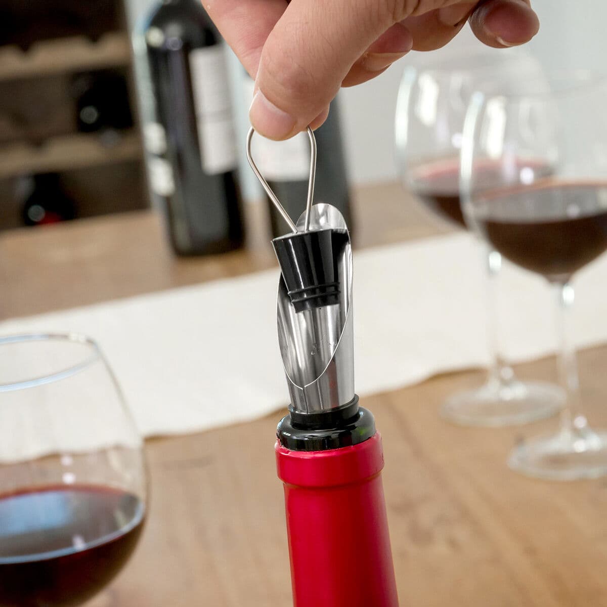 Wein-Zubehörset in Flaschenoptik InnovaGoods 5 Stücke - Thumbnail 6