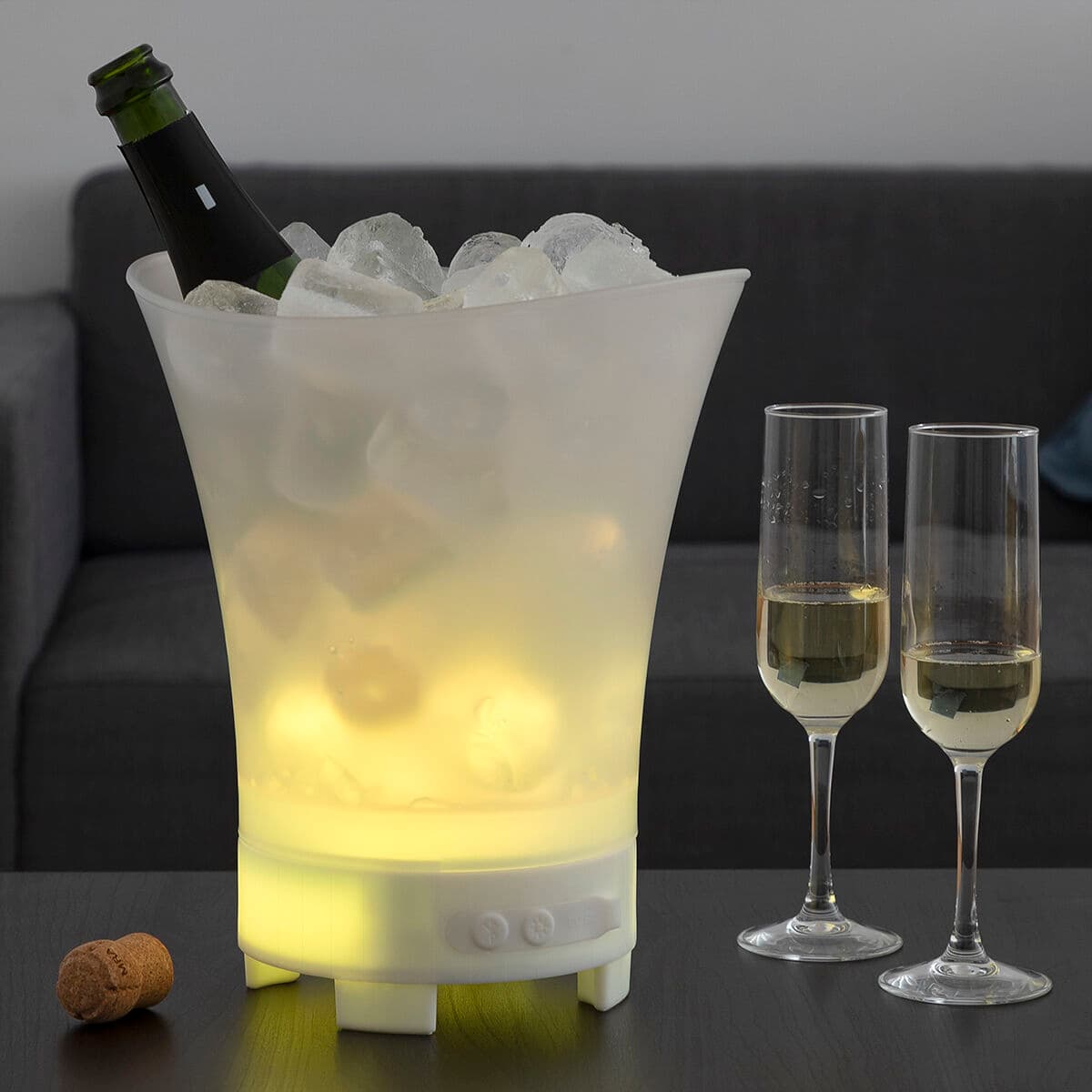 LED-Eiskübel mit wiederaufladbarem Lautsprecher Sonice InnovaGoods - Thumbnail 4