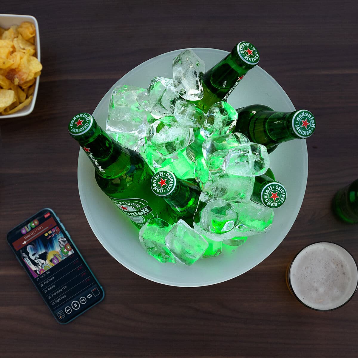 LED-Eiskübel mit wiederaufladbarem Lautsprecher Sonice InnovaGoods - Thumbnail 7