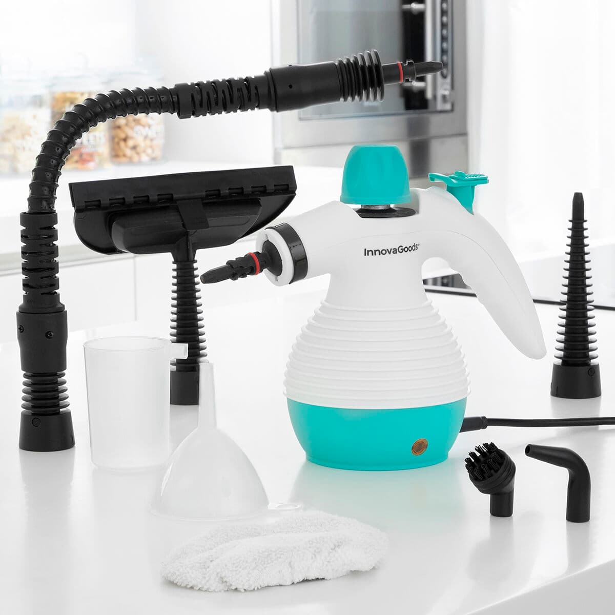 9 in 1 Mehrzweck Handdampfreiniger mit Zubehör Steany InnovaGoods 0,35 L 3 Bar 1000W - Thumbnail 2