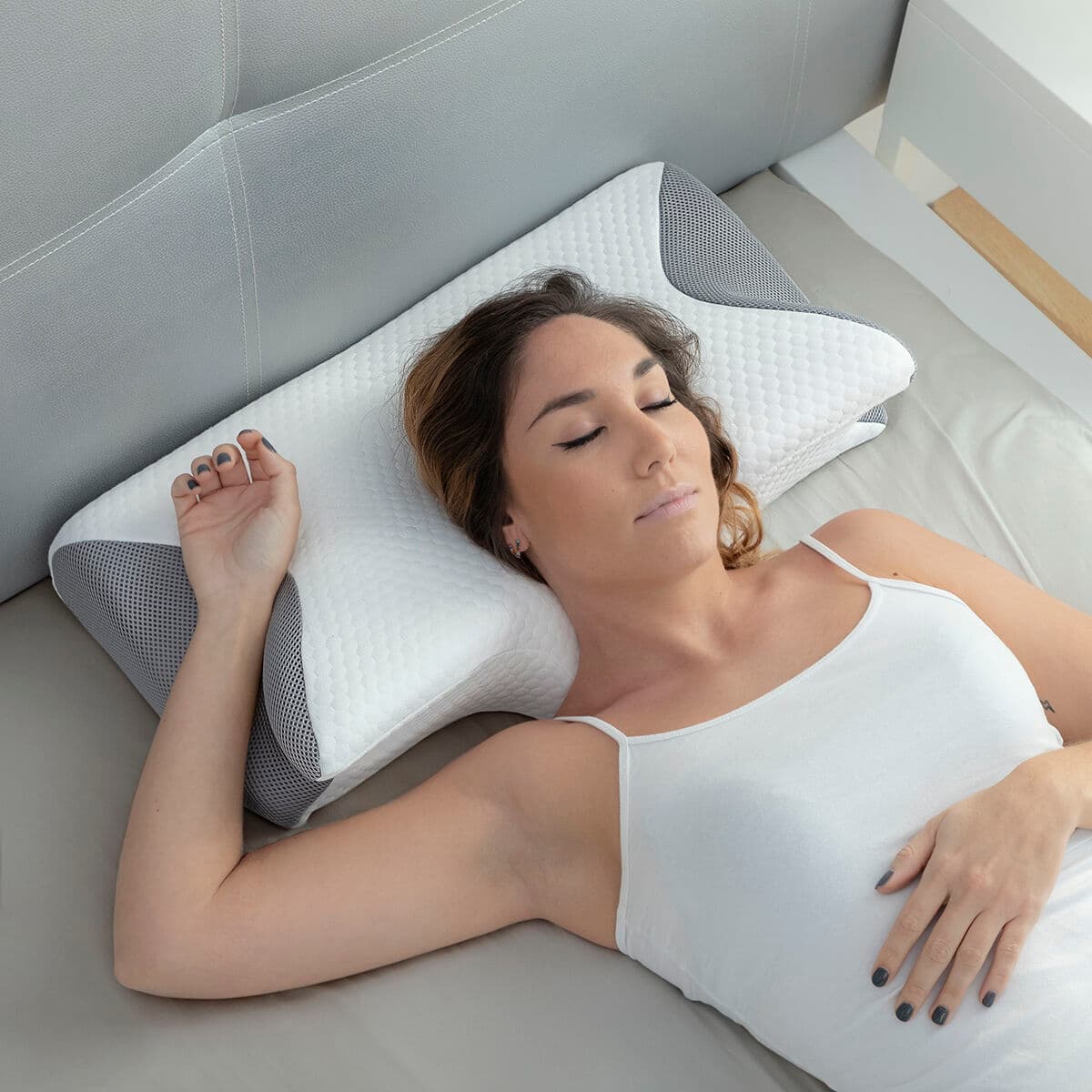 Nacken-Kissen, viskoelastisch, ergonomisch geformt Conforti InnovaGoods - Thumbnail 4