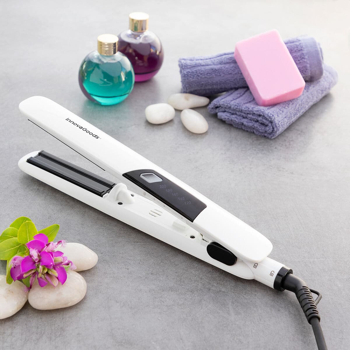 Haarglätter aus Keramik mit Dampffunktion Stemio InnovaGoods 36 W - Thumbnail 3