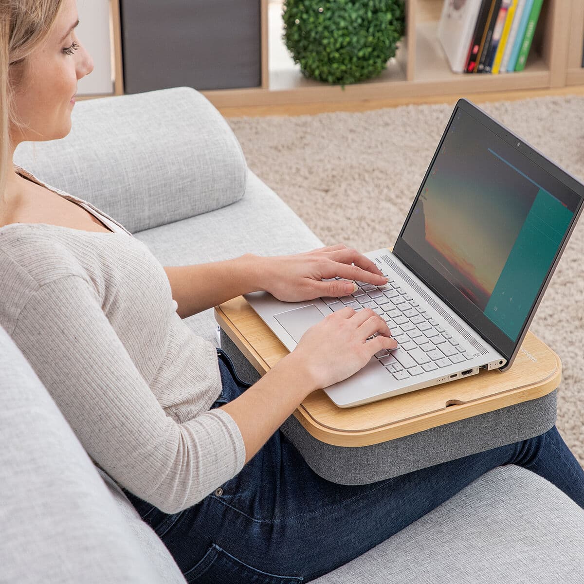 Tragbare Laptop-Unterlage mit Ablagefach Larage InnovaGoods - Thumbnail 5