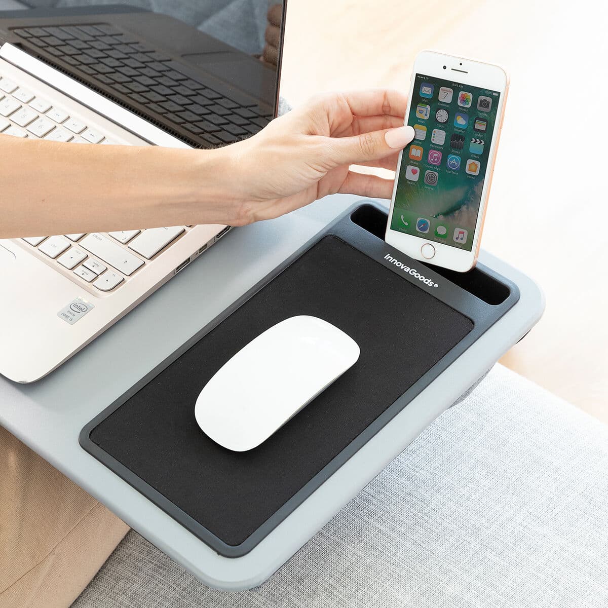 Laptop-Tisch mit XL-Kissen Deskion InnovaGoods - Thumbnail 4