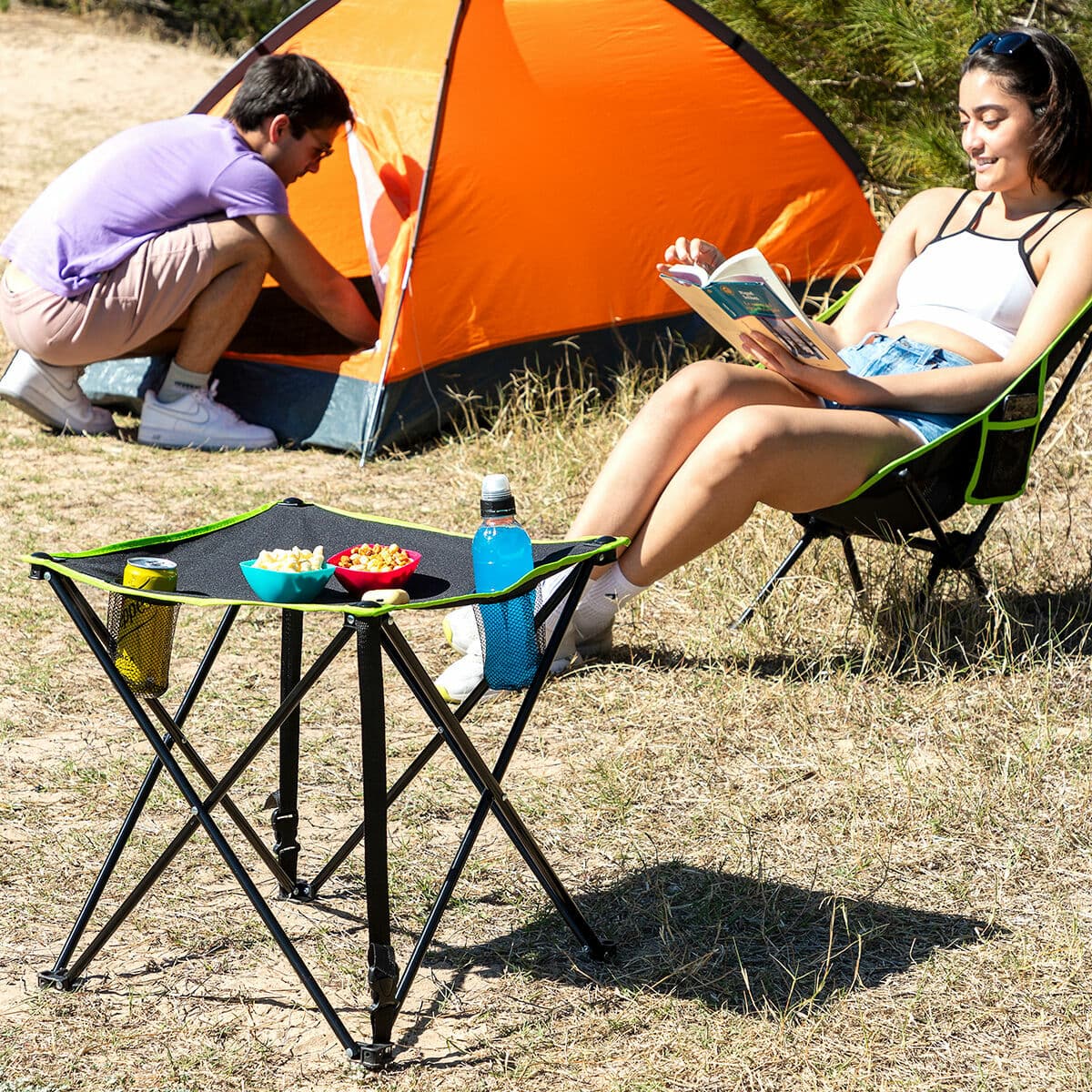 Klappbarer Campingtisch aus Textil mit Hülle Cafolby InnovaGoods — Bild 1