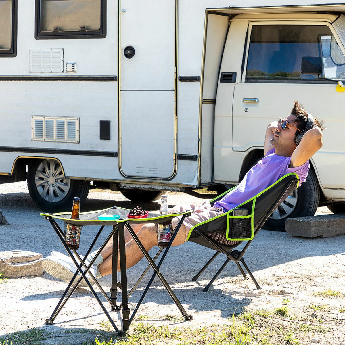 Klappbarer Campingtisch aus Textil mit Hülle Cafolby InnovaGoods - Thumbnail 4
