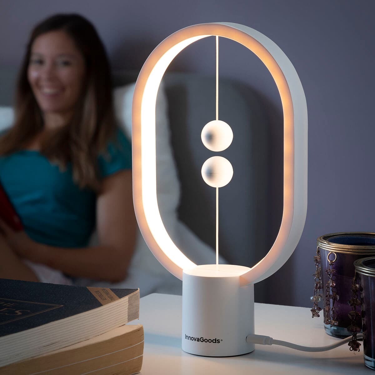 Gleichgewichtslampe mit Magnetschalter Magilum InnovaGoods Weiß 3 W (Restauriert C) - Thumbnail 2