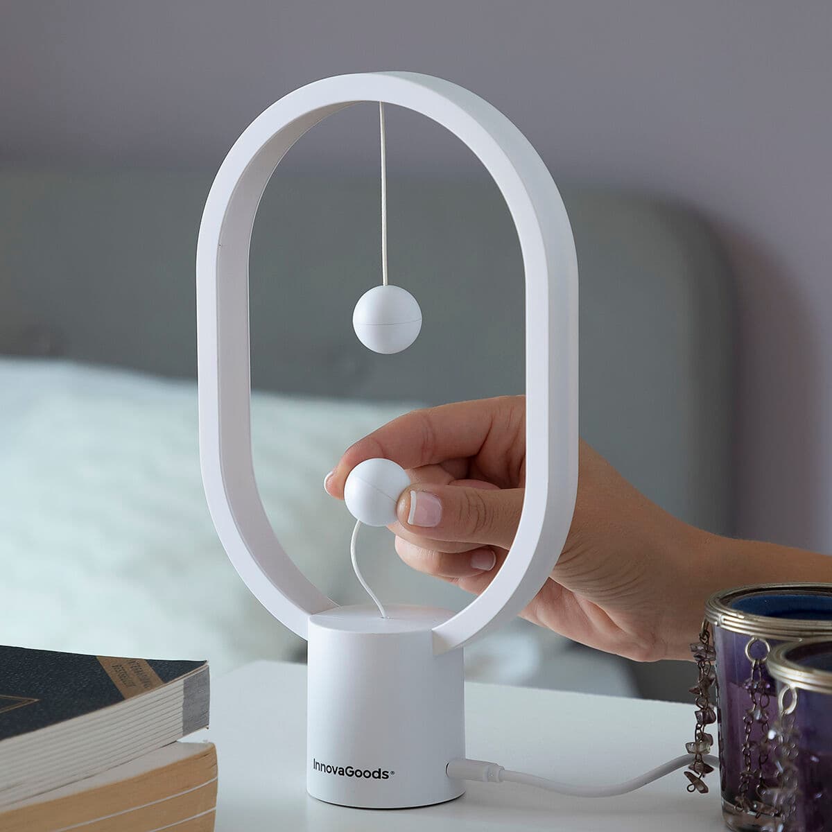 Gleichgewichtslampe mit Magnetschalter Magilum InnovaGoods Weiß 3 W (Restauriert B) - Thumbnail 6