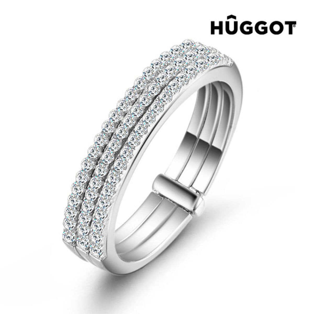 Ring 925 Sterlingsilber mit Zirkoniasteinen Three Hûggot — Bild 1