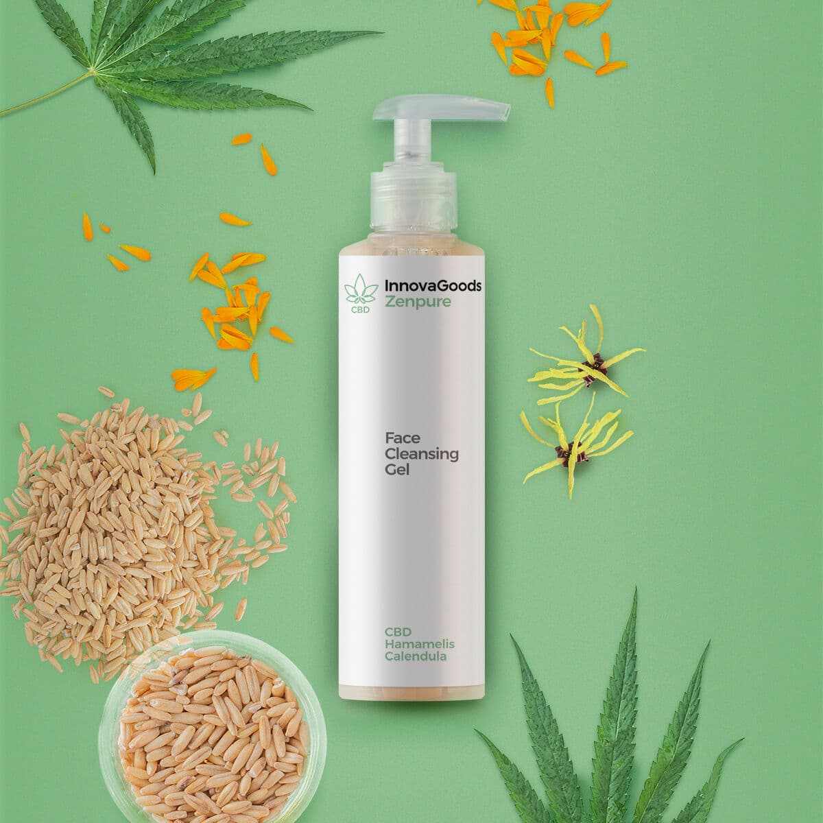 Gesichtsreinigungsgel CBD Zenpure InnovaGoods 200 ml - Thumbnail 5