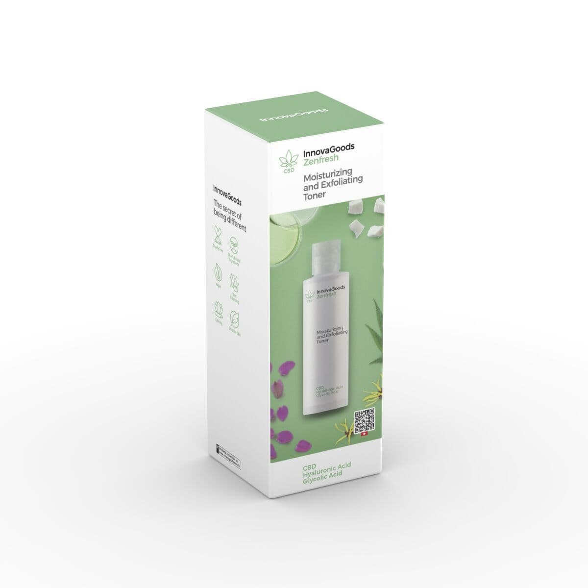 Feuchtigkeitsspendendes Gesichtswasser mit Peeling-Effekt CBD Zenfresh InnovaGoods 150 ml - Thumbnail 8
