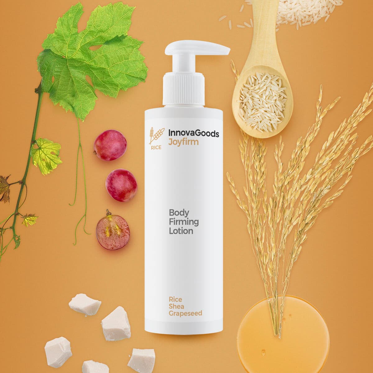 Straffende Körperlotion Rice Joyfirm InnovaGoods 250 ml - Thumbnail 6