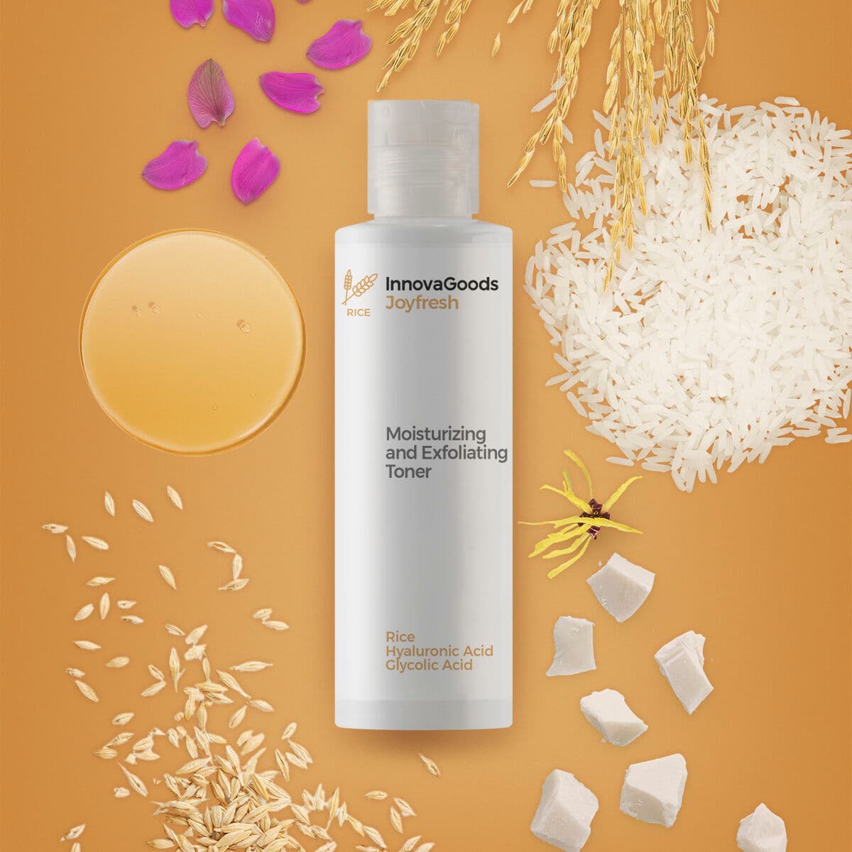 Feuchtigkeitsspendendes Gesichtswasser mit Peeling-Effekt Rice Joyfresh InnovaGoods 150 ml - Thumbnail 5
