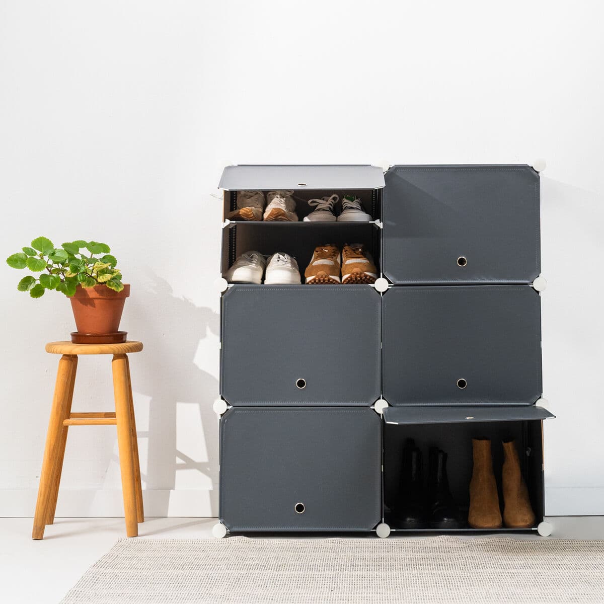 Tragbares Modul-Schuhregal InnovaGoods Grau — Bild 1