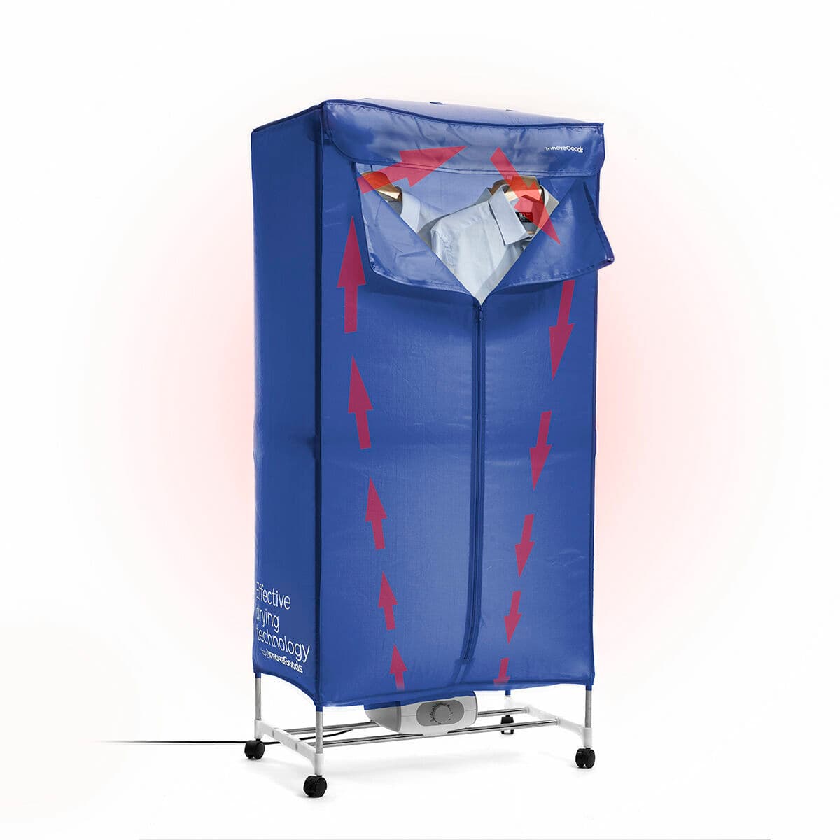 Tragbarer elektrischer Wäschetrockner mit 2 Höhen Dupledry Blue InnovaGoods 1200 W - Thumbnail 8