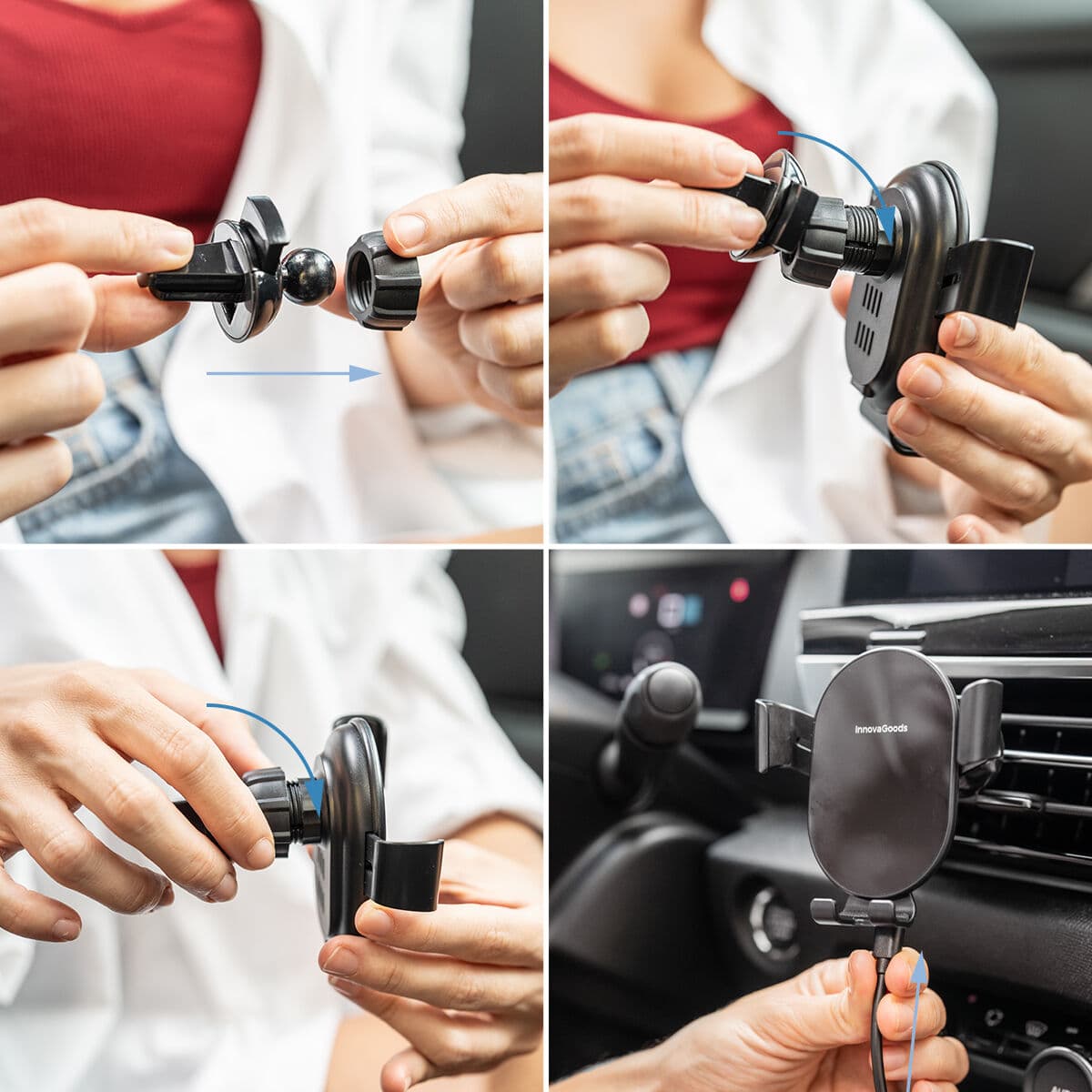 Kabellose KFZ-Handyhalterung mit Schnelladegerät Chakar InnovaGoods - Thumbnail 5
