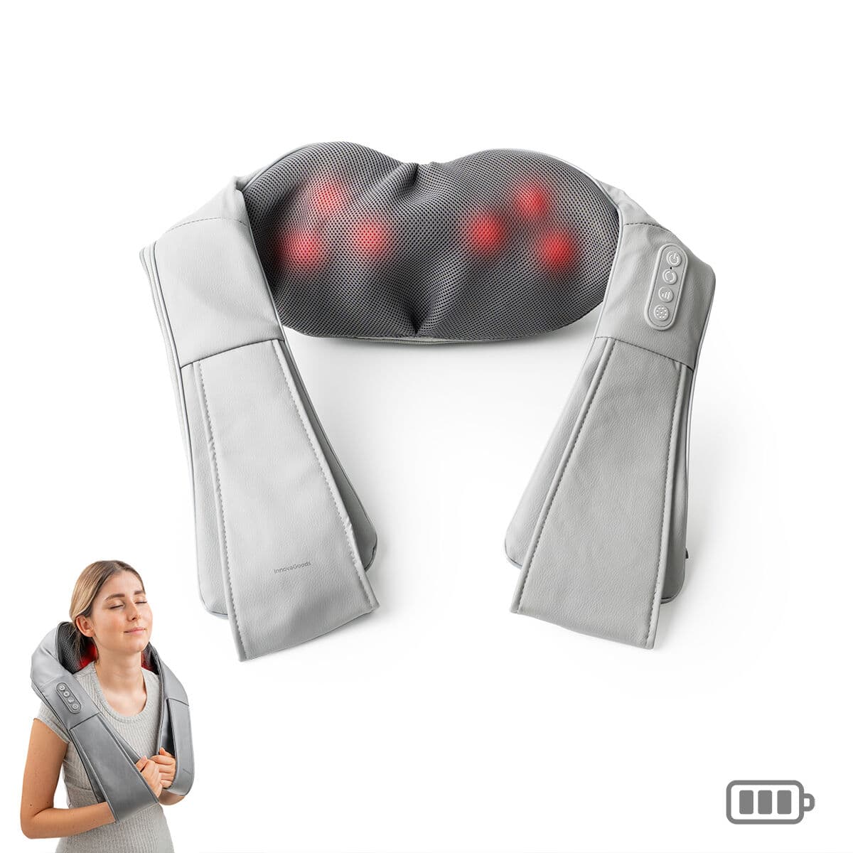 Wiederaufladbares Shiatsu-Massagegerät Pro Massatsu InnovaGoods - Thumbnail 8