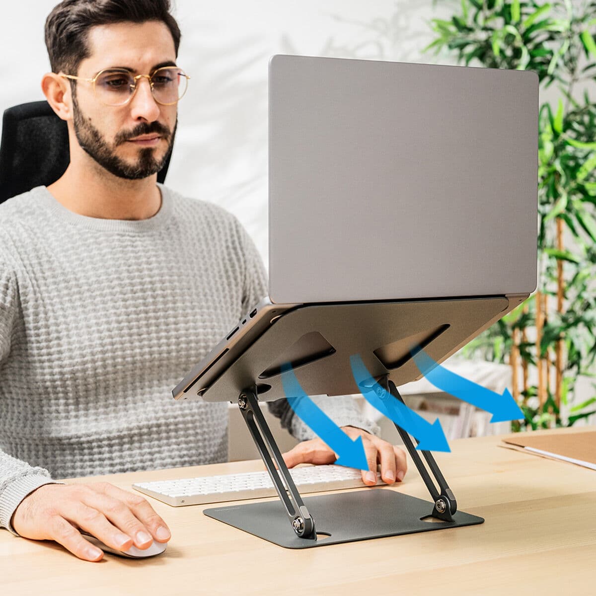 Zusammenklappbarer und verstellbarer Laptop-Ständer Lastan InnovaGoods - Thumbnail 3