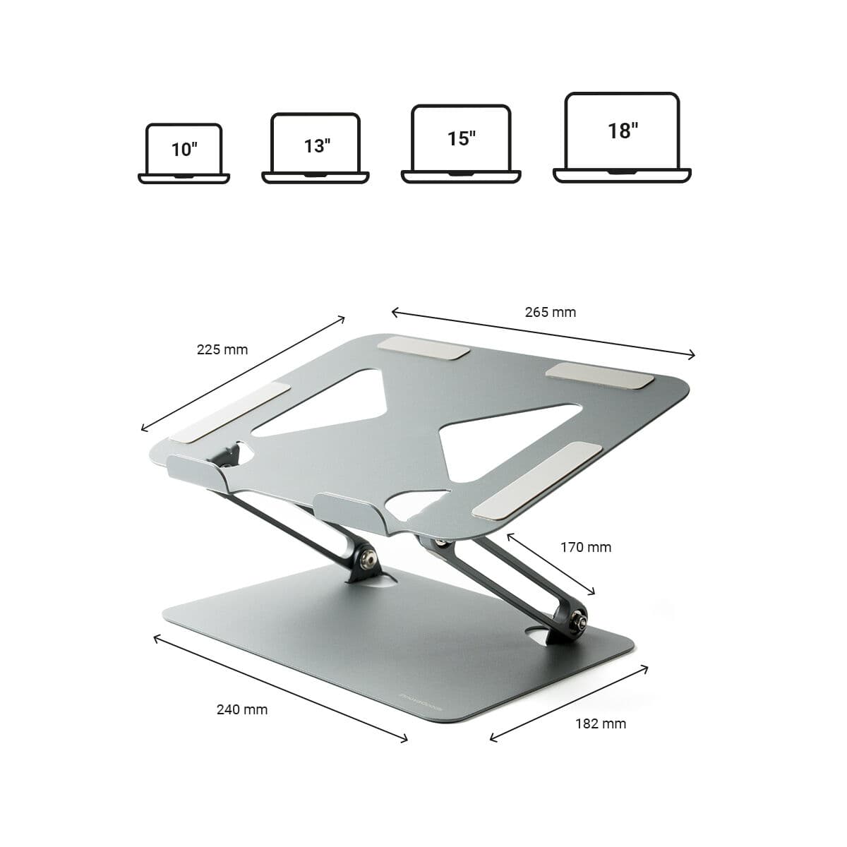 Zusammenklappbarer und verstellbarer Laptop-Ständer Lastan InnovaGoods - Thumbnail 8