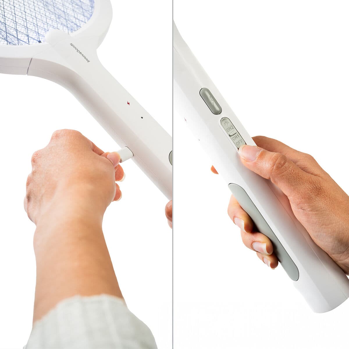 2-in-1 wiederaufladbares Racket zum Insektenvernichten mit UV-Licht Elecfly InnovaGoods - Thumbnail 8