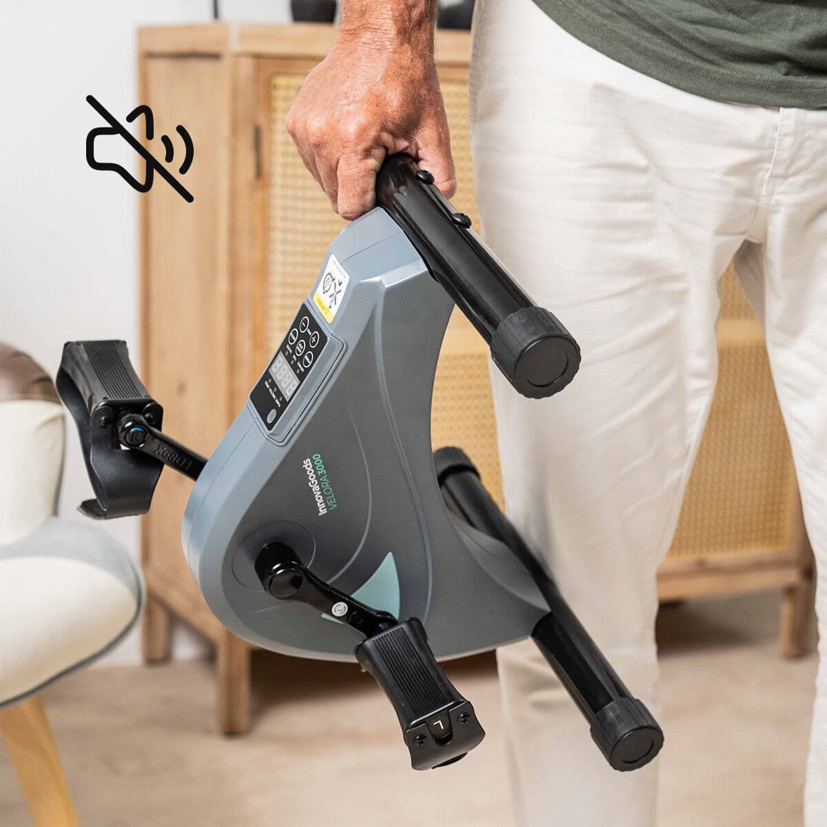Elektrisch Unterstützter Pedaltrainer für Arme und Beine mit Matte und Fernbedienung Velora 3000 InnovaGoods - Thumbnail 6