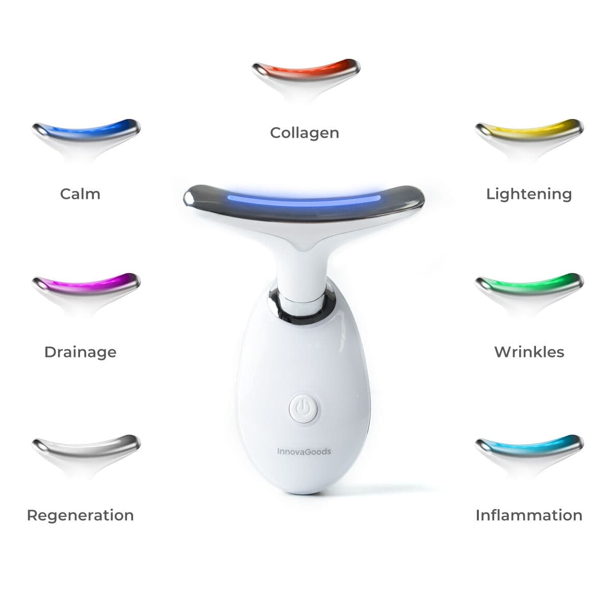 Elektrischer Gesichtsfestiger für Gesicht und Hals mit LED, EMS und Wärme Selora InnovaGoods - Thumbnail 8