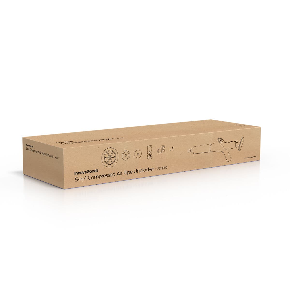 Hochdruck-Druckluftpömpel mit Zubehör und 5-in-1-Manometer Jetpro InnovaGoods - Thumbnail 8