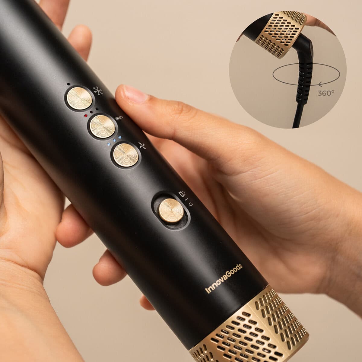 Ionen Multifunktionaler Lufttrockner und Stylerbürste mit Coanda-Technologie und 7 Zubehörteilen Wavify InnovaGoods - Thumbnail 8
